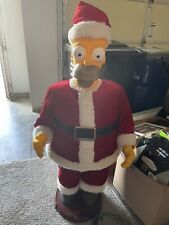 Homer Simpson GEMMY 2002 50 Inch Talking Singing Dancing Santa Used picture