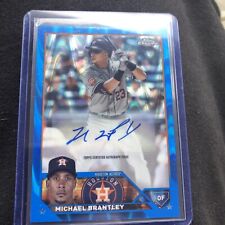2023 Topps Chrome Blue RayWave Michael Brantley Auto /150 #AC-MBR picture