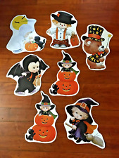 Vintage Morehead Lot of 7 Cute Die Cut Halloween Trick or Treaters Decorations picture