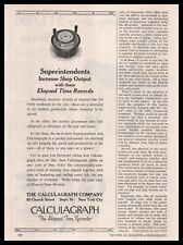 1926 The Calculagraph Company New YOrk Elapsed Time Recorders Vintage Print Ad picture
