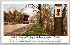 Postcard Case Steam Roller Building Country Roads Racine Wisconsin Unposted picture