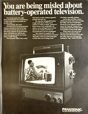 Vintage 1967 Panasonic Solid State Portable TV Man W/ TV Print Ad Advertisement picture