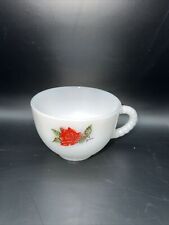 Vintage Federal Glass Co Rosecrest Milk Glass Replacement Cup Rose Flower picture