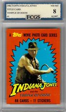 1984 Indiana Jones Title Card #1 Graded FCGS 8 NM-MT picture