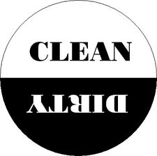 Black White  Dishwasher Magnet Clean Dirty portable   2.25