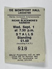 Rainbow Ritchie Blackmore Ticket Original Vintage Rising Tour Leicester 1976 picture