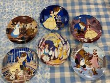 Walt Disney Beauty and the Beast Collector Plate Knowles Bradex Set Of 6 -B picture