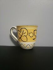 Starbucks 2002 Barista Hand Painted Leaf Mug, Yellow, Italy picture