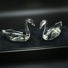 Pair of Faberge Crystal Swans Hand Crafted picture
