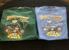 2 New Harley-Davidson Vintage 1997/98 Wisconsin Bucky Badger T-Shirts Mens XL picture