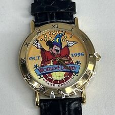 October 1996 World Of Disney Grand Opening Watch Leather Band Rare NEEDS BATTERY picture