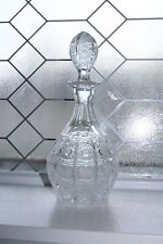 Vintage Bohemia Hand Cut Lead Crystal Decanter Queen's Lace picture