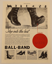 Vintage Retro Women's Fashion Ball-Band Shoes/Combat Boots Advertisement c.1935 picture