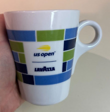Lavazza U.S. Open Tennis Coffee Mug Cup IPA Italy O-Ring Handle Blue Green picture