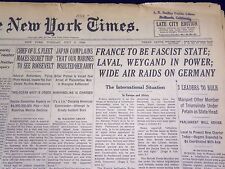 1940 JULY 9 NEW YORK TIMES - FRANCE TO BE FASCIST STATE - NT 420 picture