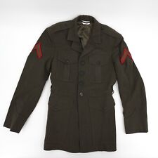 Vintage Uniform Suit 37 Short Marine Corps Vietnam Green Jacket Private First Cl picture