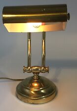 Vintage Brass / Metal Bankers Light/ Desk Top Lamp Adjustable Tested picture