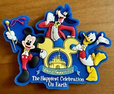 VTG Walt Disney World Happiest Celebration on Earth Goofy Donald Fridge Magnet picture