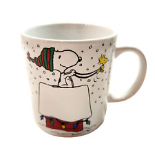 Zrike Brands Peanuts Snoopy Woodstock Stoneware Christmas Coffee Mug 20 oz picture