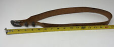 Vintage Leather Tooled Belt w/Don Ricardo Sterling Silver 10k Gold Buckle 36” picture