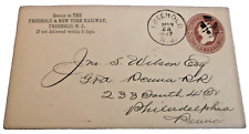 MARCH 1887 FREEHOLD & NEW YORK RAILWAY CNJ USED COMPANY ENVELOPE picture