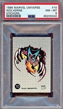 1986 Marvel Universe Stickers #10 Wolverine PSA 8 🔥RARE🔥 picture