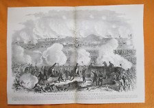 1884 Civil War Print - Siege of Petersburg, Federal Artillery Bombardment, 1864 picture