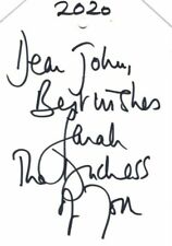 SARAH FERGUSON FERGIE DUCHESS OF YORK Autographed Signed 4x6 Card - To John picture