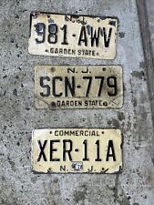 New Jersey License Plate Vintage 1960s-1970s Lot Of 3 - One Commercial picture