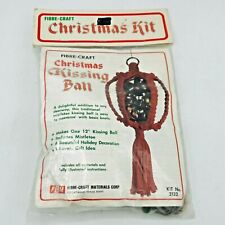 1980 Fibre Craft Macrame Knots Christmas Kissing Ball Kit Mistletoe 12