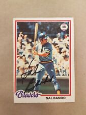 Sal Bando topps 1978 174  Autograph Photo SPORTS signed Baseball card MLB picture