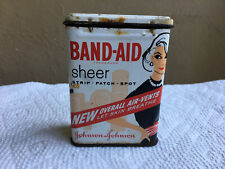 Vintage Band-Aid Tin, Lady With Black Dress, 1960s Advertising Johnson & Johnson picture