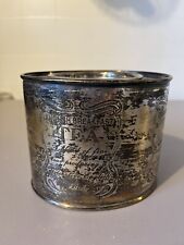 Vintage Silver Plated English Breakfast Decorative Tin Made In India picture