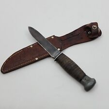 VINTAGE REMINGTON PAL RH 51 WW2 FIGHTING KNIFE, SCOUT, HUNTING KNIFE W/ SHEATH picture