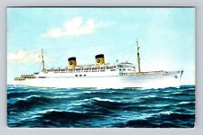 S.S Homeric Cruise Ship, Home Lines, Transportation, Antique Vintage Postcard picture
