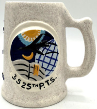 Vintage W.A.F.B 1962-1966 Ceramic Beer Mug “Curt” Skitter 3525th Pilot Training  picture