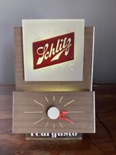 Vintage Schlitz Beer Lighted Desk Tabletop Clock 