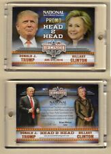 TRUMP & HILLARY HEAD 2 HEAD 2016 NATIONAL SPORTS COLLECTORS CONVENTION CARD NC1 picture