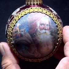 HOLIDAY TIME 1997 - CHRISTMAS VINTAGE ORNAMENT COLLECTABLES ON SILK picture