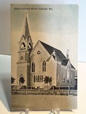 F90/ Randolph Wisconsin Postcard 1915 German Lutheran Church picture