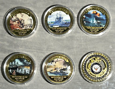 US NAVY Pearl Harbor WW2 80th Anniversary 6 Challenge Coin Set 12-7-1941 picture