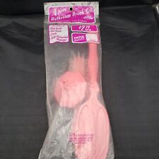 New 1960's Empire 4 Piece Hard Plastic Hot Pink Hair Brush Set Comb Scalp Back picture