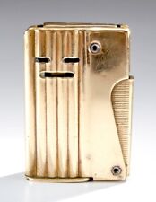 Vintage 1940s Art Deco Gold Cosmic Side Squeeze Lighter | Rare Color - New York picture