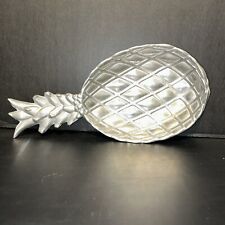Vintage PINEAPPLE serving DISH ( Wilton Armetale ) RWP salad pewter PLATE footed picture