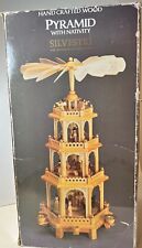 Silvestri Hand Crafted 4 Tier Wood Pyramid with Nativity The Wonder of Christmas picture