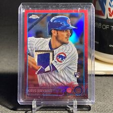 2020 Topps Chrome Kris Bryant Rookie Red Refractor Patch Relic /5 Chicago Cubs picture