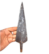 1930's Old Vintage Antique Strong Solid Iron Handcrafted Rare Battle Spear Head picture