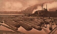 Vintage Postcard Portable Saw Lumber Mill Services in Poulsbo Washington WA picture