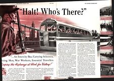 Magazine Ad* - 1942 - Motor Bus Lines of America - World War II - (two-pages) e9 picture