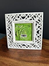 3 - Rustic White 3.5” X 3.5” Photo Frames NWOT Retails For $11.99 ea. Grouping picture